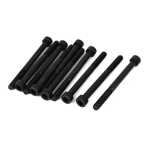Miniatura 19 de uxcell Tornillos hexagonales de acero de aleación M2.0.197x1.772 in 12.9 Tornillos parcialmente roscados, color negro, 20