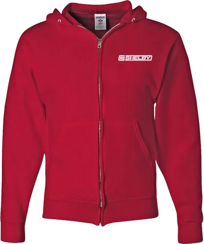 Miniatura 2 de Ford Mustang - Sudadera con capucha con cremallera completa, color rojo Shelby GT500