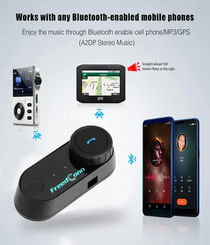 Miniatura 5 de FreedConn TCOM VB - Auriculares Bluetooth para motocicleta, sistemas de comunicación de casco de 2 vías 800M, casco intercomunicador Bluetooth