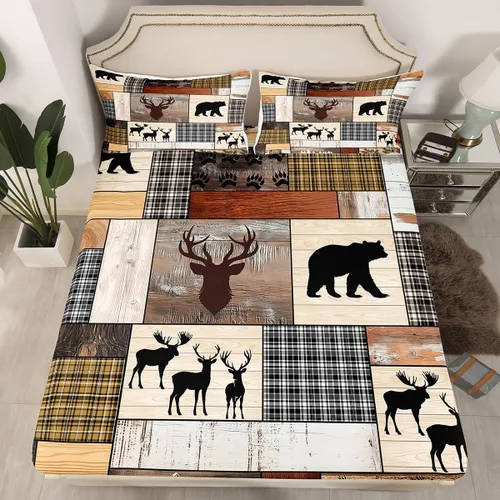 Miniatura 17 de Sábana bajera ajustable de caballo, sábanas de flores de animales de granja, tamaño individual para niños, adolescentes, adultos, dormitorio, juego