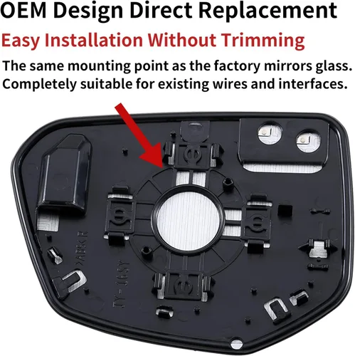 Miniatura 3 de Espejo lateral del pasajero de repuesto para Honda Civic 2016-2021, Honda Envix 2018-2022, espejos de cristal Honda Crider 2019-2022, vidrio