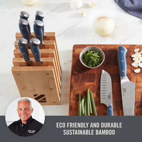 Miniatura 2 de Zakarian by Dash - Juego de cuchillos de cocina de 11 piezas con bloque, cubiertos forjados de acero inoxidable alemán con bloque magnético