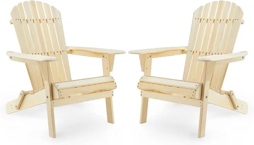 Miniatura 20 de SoliWood - Juego de 4 sillas plegables Adirondack de madera para exteriores, con respaldo preensamblado, silla de madera para patio, jardín, porche