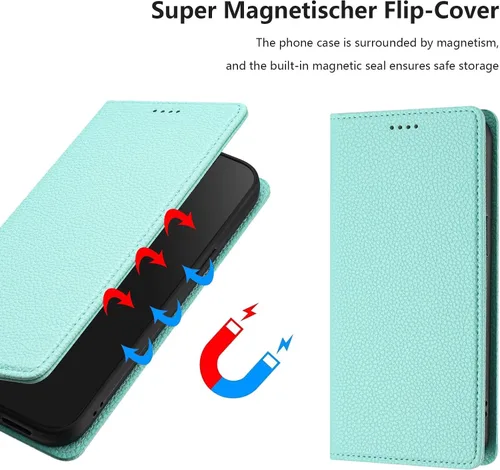 Miniatura 4 de Funda compatible con Nothing CMF Phone 1, compatible con Nothing CMF Phone 1, cierre magnético, soporte con ranura para tarjetas, cartera BHL