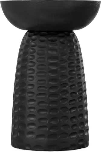 Miniatura 6 de SIMPLIHOME Boyd - Mesa auxiliar redonda de madera de mango maciza de 13 pulgadas de ancho x 18 pulgadas de alto, mesa de noche contemporánea hecha a