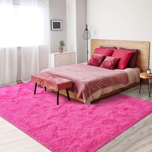 Miniatura 29 de Alfombra de área Softlife para sala de estar, alfombra lanuda mullida y esponjosa de 6 x 9 pies en color azul para dormitorio de niñas y niños, Azul