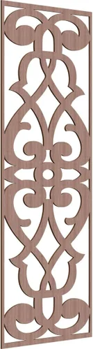 Miniatura 82 de 9 3/8"W x 24 3/8"H x 1/4"T Bellaire Decorativos Paneles de pared de madera calado, abedul