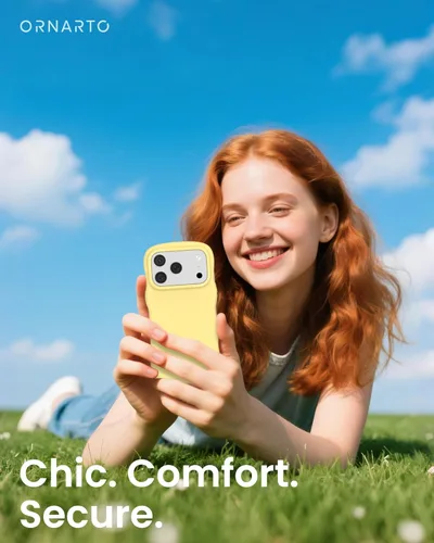 Miniatura 6 de ORNARTO Funda para iPhone 17 Pro de 6.3", silicona líquida ondulada a prueba de golpes con protección contra caídas y botón de control de cámara