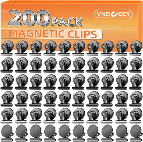 Miniatura 15 de VNDUEEY Paquete de 20 imanes para nevera, clips magnéticos fuertes resistentes, clips magnéticos para pizarra blanca, imanes para nevera, taquilla
