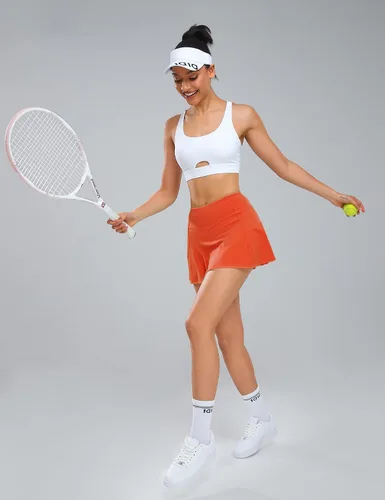 Miniatura 9 de 1a1a Faldas de tenis y golf para mujer con pantalones cortos y bolsillos de cintura alta, falda pantalón atlética deportiva