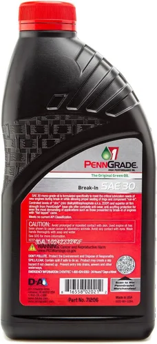 Miniatura 8 de PENN GRADE 1, 71206, aceite de rotura SAE 30, funciona con motores diésel y gasolina, 1 cuarto de galón (1 paquete)
