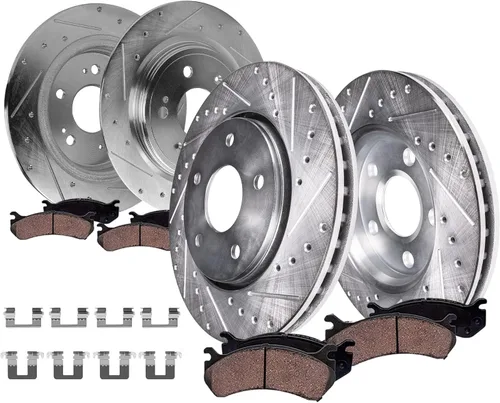 Miniatura 21 de Detroit Axle - Pinza de freno de disco del lado del conductor trasero de repuesto de pastillas de freno de cerámica para Lexus HS250h 2010 2011 2012