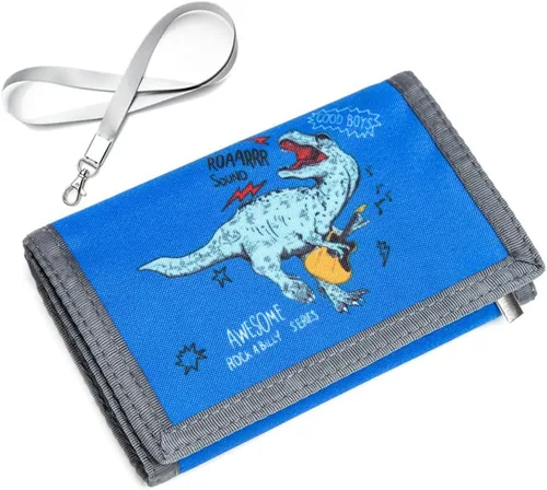 Miniatura 3 de Billetera para niños y niñas, billetera para niños pequeños, billetera de lona triple para exteriores, billeteras juveniles para niños y niños