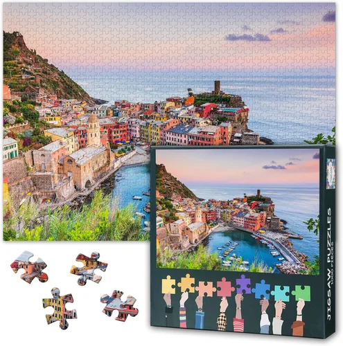 Miniatura 16 de Rompecabezas de Venecia para adultos de 1000 piezas, rompecabezas del Gran Canal, Basílica de Santa María Della Sa, rompecabezas para adultos