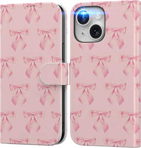 Miniatura 49 de DEENAKIN Funda tipo cartera para iPhone 15 con tarjetero + clip para efectivo, bloqueo RFID, protección contra caídas de grado militar y obras