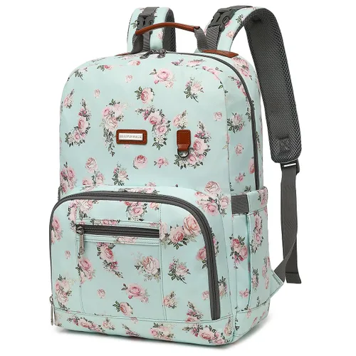 Miniatura 20 de Mochila para pañales, grandes bolsas de pañales para bebé con cambiador portátil para niños y niñas, mochila de viaje multifuncional para mamás