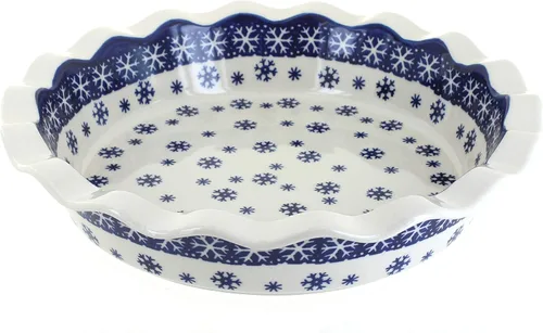 Miniatura 15 de Blue Rose Polish Pottery - Plato para pastel de margaritas azules - 10.5" de diámetro - Plato de cerámica para hornear, para pasteles, quiches