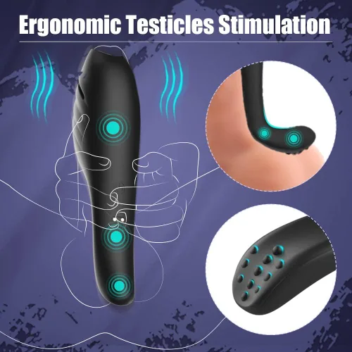 Miniatura 2 de Masturbador masculino ajustable, juguetes sexuales para adultos con 9 vibraciones, estimulador vibrador para el placer de la masturbación