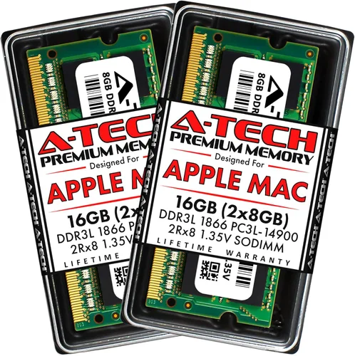 A-Tech 16 GB (2 x 8 GB) RAM para Apple iMac finales de 2015 27 pulgadas Retina 5K | DDR3L 1866MHz / 1867MHz PC3L-14900 1.35V 204-Pin SODIMM Kit de