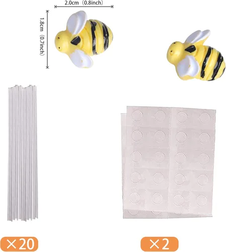 Miniatura 3 de 30 piezas de adornos para cupcakes de abejorro, pequeñas figuritas de resina, adornos para pasteles de abeja, Oh Babee, decoraciones para pasteles
