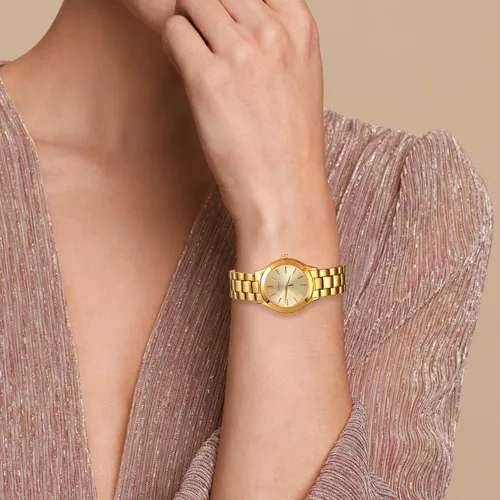 Miniatura 6 de BUREI Reloj de negocios para mujer con fecha de día, movimiento de cuarzo analógico, pulsera de acero inoxidable de oro plateado, reloj de moda