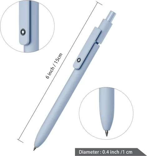 Miniatura 2 de 5 bolígrafos de gel de tinta de secado rápido, bolígrafos retráctiles de punta fina, tinta negra, escritura suave, bonitos bolígrafos estéticos