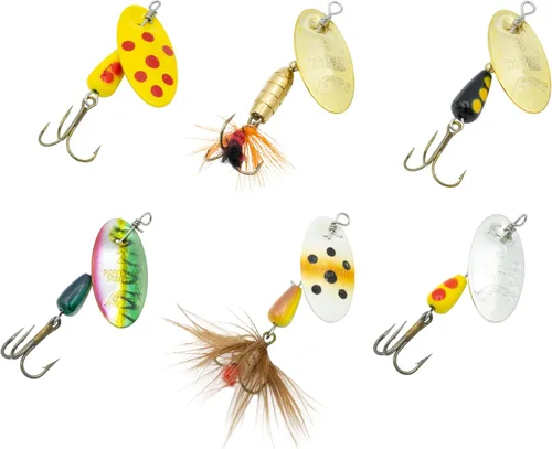 Panther Martin Fishing Lures 6-Pack All Time Greatest Fish Catcher World Famous Spinning Lures in Value Kit Spinners for Trout, Salmon, Panfish,