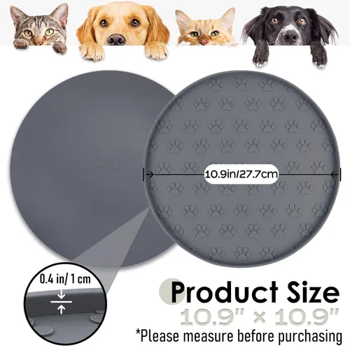 Miniatura 5 de Tapetes de alimentación de mascotas, para alimentos y agua, manteles individuales antideslizantes impermeables para perro y gato, paquete de 2