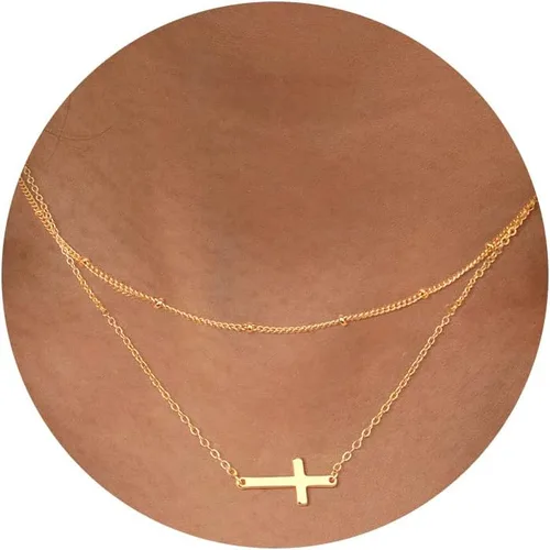 CHESKY Collar chapado en oro de 14 quilates con cadena tipo gargantilla, minimalista y simple, regalo de joyería para mujeres