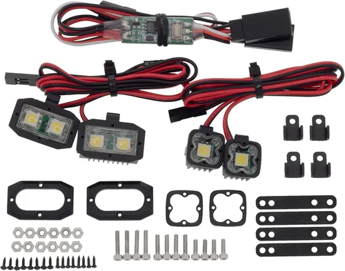 Miniatura 2 de DKKY Luces de Coche RC LED Reflectores Escala 1/10 Accesorios de Crawler RC para Axial SCX10 90046 Traxxas TRX4 TRX6 Wraith RR10 MST Redcat Gen8