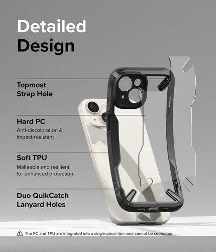Miniatura 7 de Ringke Fusion-X [recortes precisos para lentes de cámara] compatible con iPhone 15 Plus, parachoques aumentado, parte trasera dura, resistente, Negro