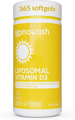 Miniatura 8 de UpNourish Vitamina liposomal D3 50000 UI (Vitamina D3 de 50000) con 1000 mcg de vitamina K, alta dosis de vitamina D3 K2, vitamina D 50000 UI