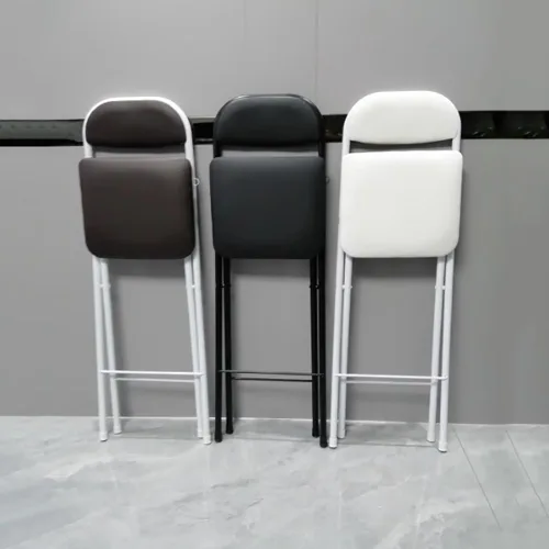 Miniatura 4 de Taburetes de bar plegables – Sillas plegables portátiles con asientos acolchados – Silla plegable alta para bar, oficina y más – Fácil de almacenar