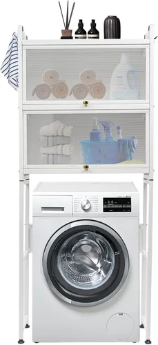 Miniatura 4 de Bathroom Organizer, Over The Toilet Storage, Adjustable Shelves for Small Room, Saver Space, Freestanding Above Toilet with Toilet Paper Holder and