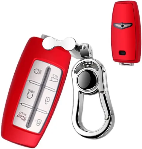 Miniatura 8 de Hyundai Genesis - Funda para llavero compatible con Hyundai Genesis G70 GV70 G80 GV80 G90 GV90 GV90 de silicona TPU funda protectora con llavero