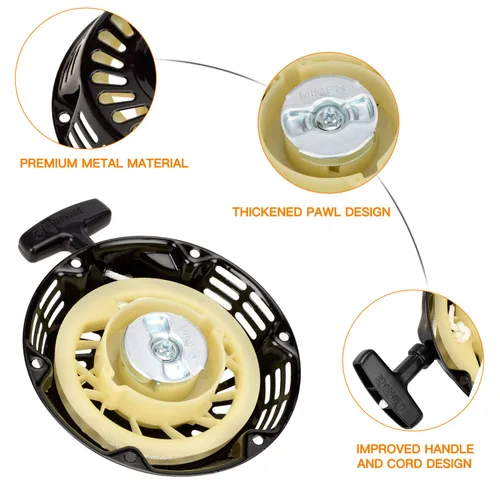Miniatura 5 de FVRITO Conjunto de Arranque Manual Compatible con Motor de Retroceso Predator 212cc 196cc 6.5hp Coleman CT200U CT200U-EX BT200X Mini Bicicleta KT196