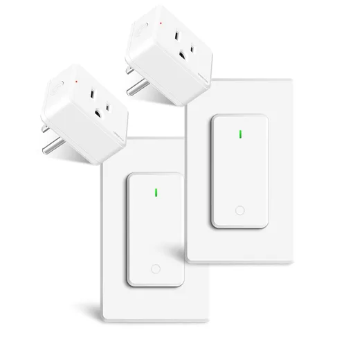 Miniatura 15 de Toma de control remoto, interruptor de luz y enchufe remoto greencycle con interruptor de luz inalámbrico, rango de 500 pies, no necesita cableado