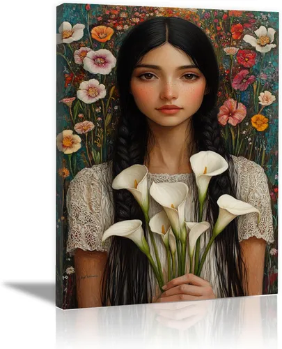 ZUMOOO Vintage Flower Canvas Wall Art Suitable For Living Room Bedroom Home Office Apartment Room Bathroom Modern Wall Decoration Art