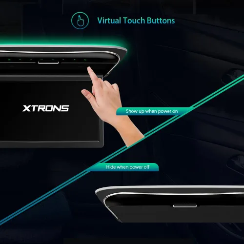 Miniatura 4 de XTRONS Pantalla de monitor montada en el techo del automóvil de 11.6 pulgadas, pantalla ultrafina abatible para automóvil, reproductor de video