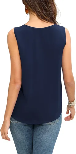 Miniatura 5 de Blusas de gasa elegantes para mujer, cuello en V, lazo frontal, manga 34, para negocios, casual, oficina, trabajo, camisas sueltas