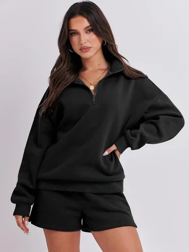 Miniatura 2 de ANRABESS Conjunto de dos piezas para mujer, conjunto de manga larga para gimnasio, ropa de moda de otoño 2024