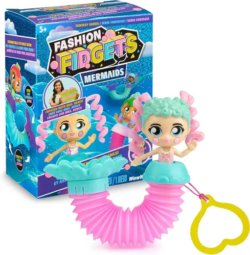 Fashion Fidgets Serie de fantasía de sirenas: muñeca antiestrés para niñas creada por Mrs. Bench