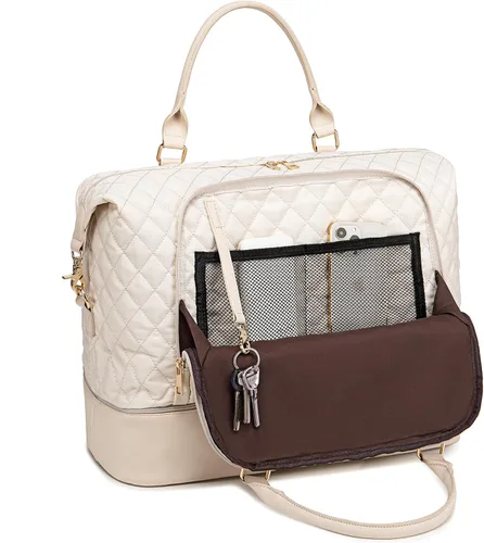 Miniatura 52 de CAMTOP - Bolsa de viaje de fin de semana para mujer, bolsa de lona con espacio para laptop de15.6 pulgadas