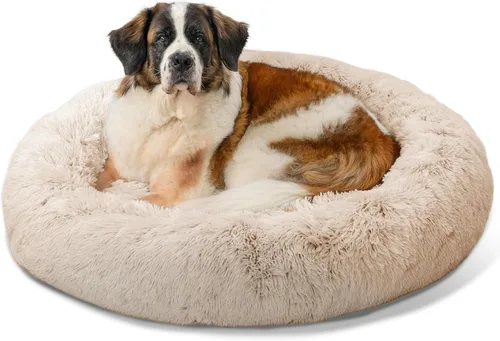 Miniatura 73 de Best Friends by Sheri - The Original Calming Donut - Cama calmante en forma de dona para perros y gatos - Pelo corto, gris, S, 23 x 23 pulgadas Gris