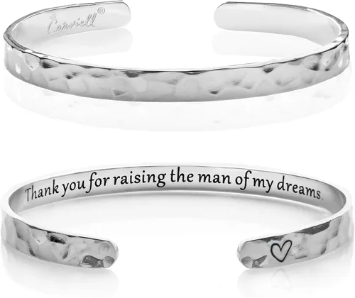 Miniatura 56 de Carviell Pulseras grabadas para mujer, inspiradoras, amistad, amor, mamá, hija, hermana, cristiana, graduación, conmemoración y regalos de boda, más