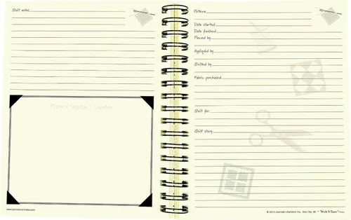 Miniatura 6 de Write it Down Series by Journals Unlimited, Guided Journal, Quilting, The Quilters Journal, tamaño completo 7.5 x 9 pulgadas, tapa dura de Kraft