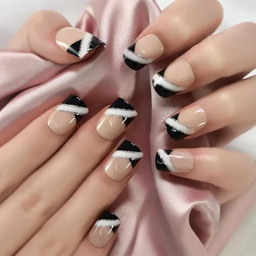 Miniatura 20 de Elevenail - Uñas postizas de longitud media, punta vino rojo, uñas postizas de cobertura total, uñas postizas cortas, uñas falsas, uñas falsas Rojo