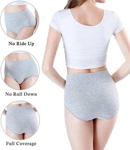 Miniatura 3 de wirarpa - Pantaletas, ropa interior, modal, de bambú, ultra suave, cintura alta, para mujer, multipack.