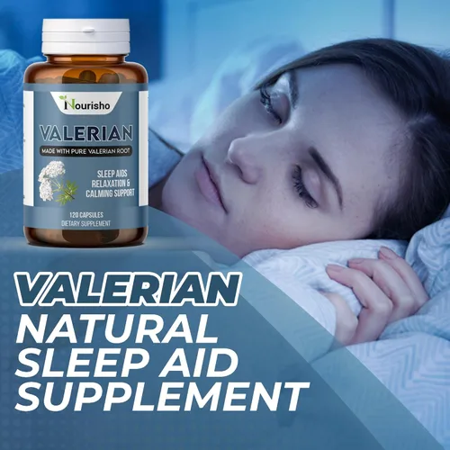 Miniatura 3 de Raíz de valeriana para dormir cápsulas de 500 mg, 120CT suplementos de raíz de valariana para dormir, cápsulas de polvo de valeriana, extracto