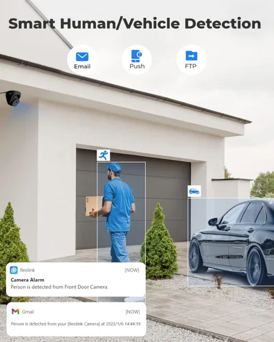Miniatura 3 de REOLINK Sistema de Cámara de Seguridad con Cable 4K para Exteriores, Cámara de Vigilancia IP PoE Tipo Domo con Detección de Humanos/Vehículos